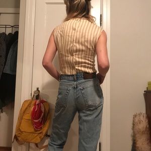 Vintage striped crop top